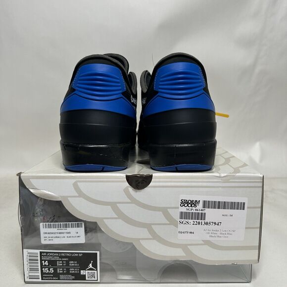 Off-White x Air Jordan 2 Retro SP Low “Black Varsity Royal\